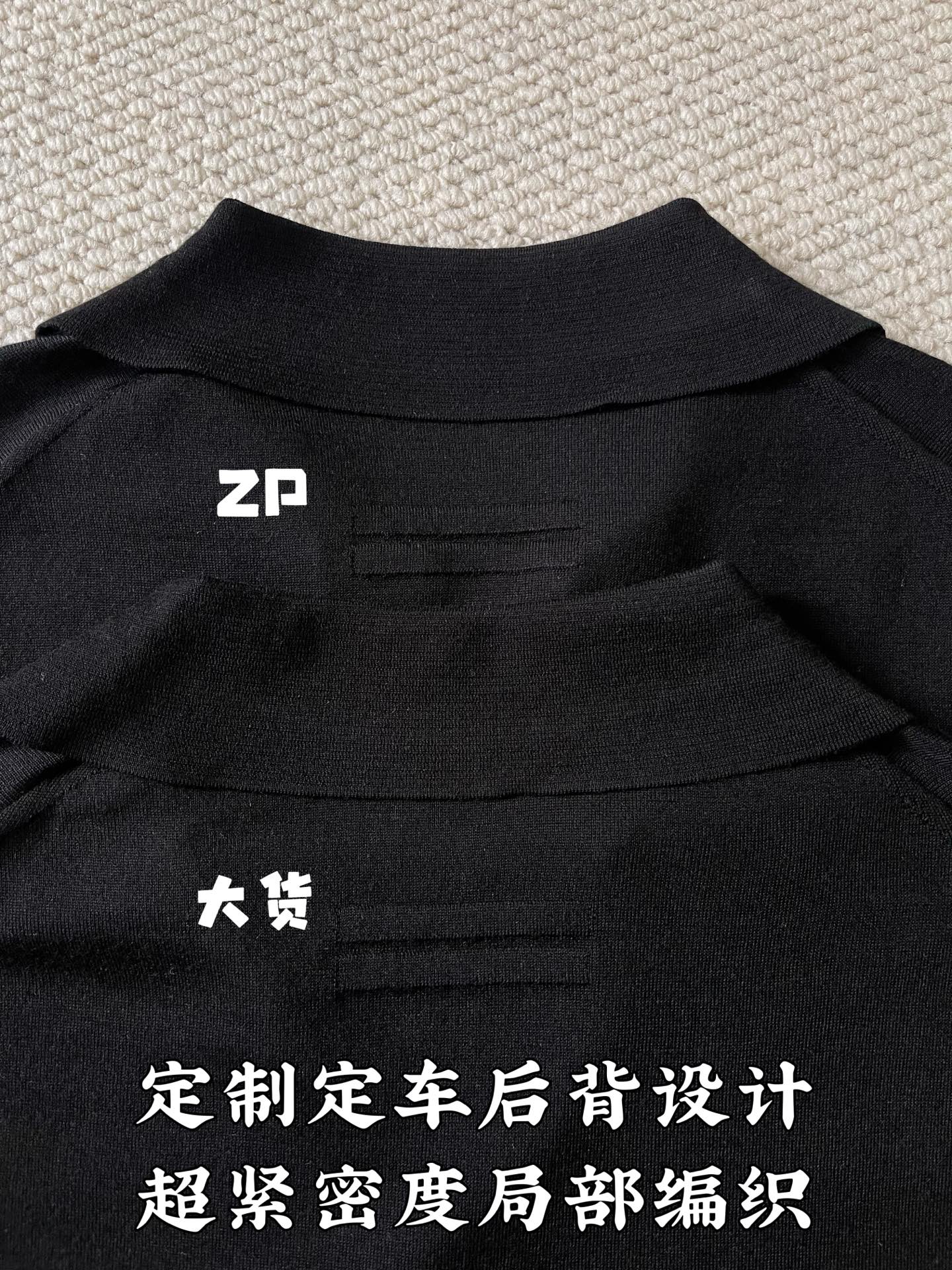  ZEGNA 超细羊毛休闲V领短袖针织Polo衫