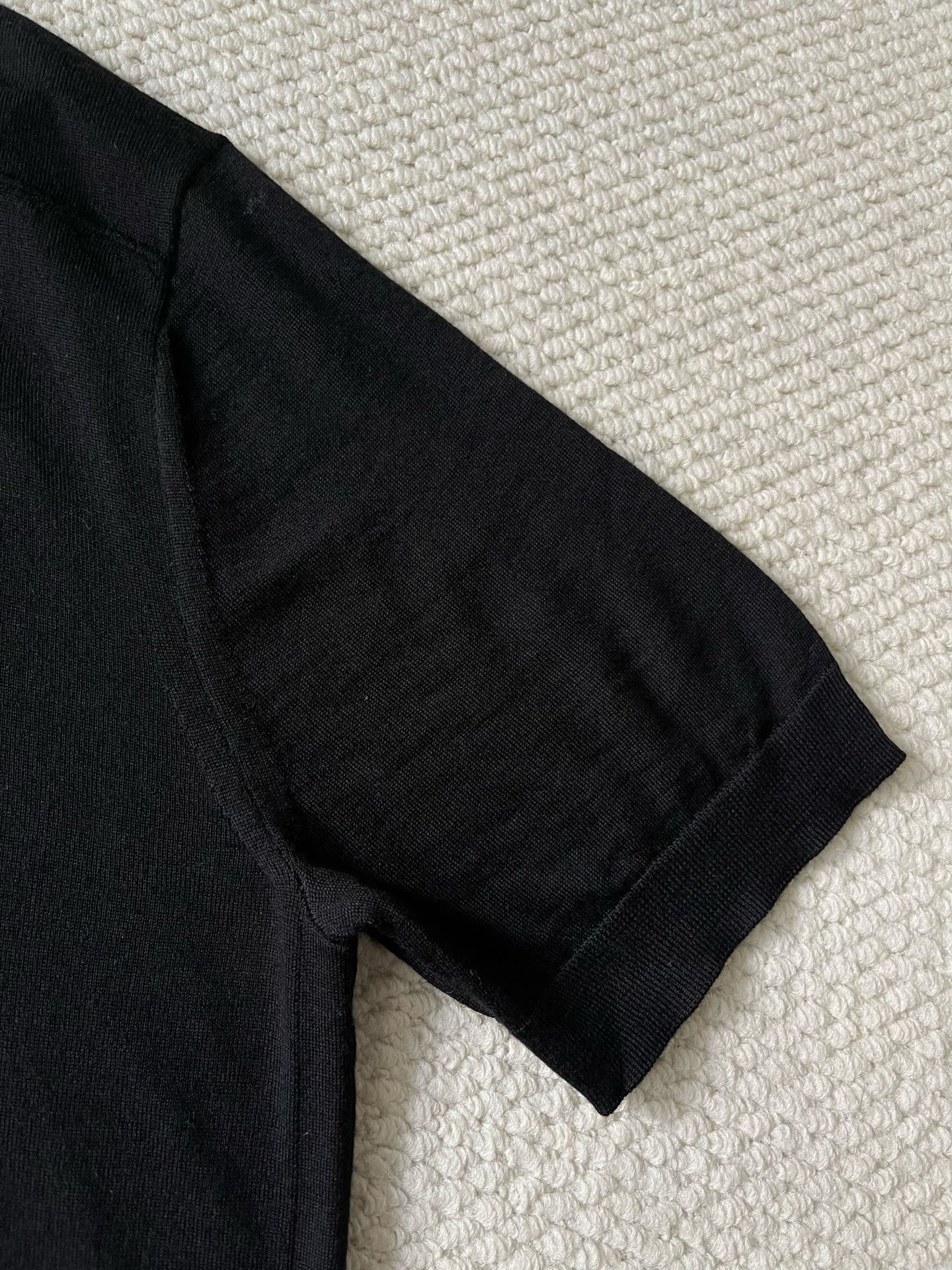  ZEGNA 超细羊毛休闲V领短袖针织Polo衫