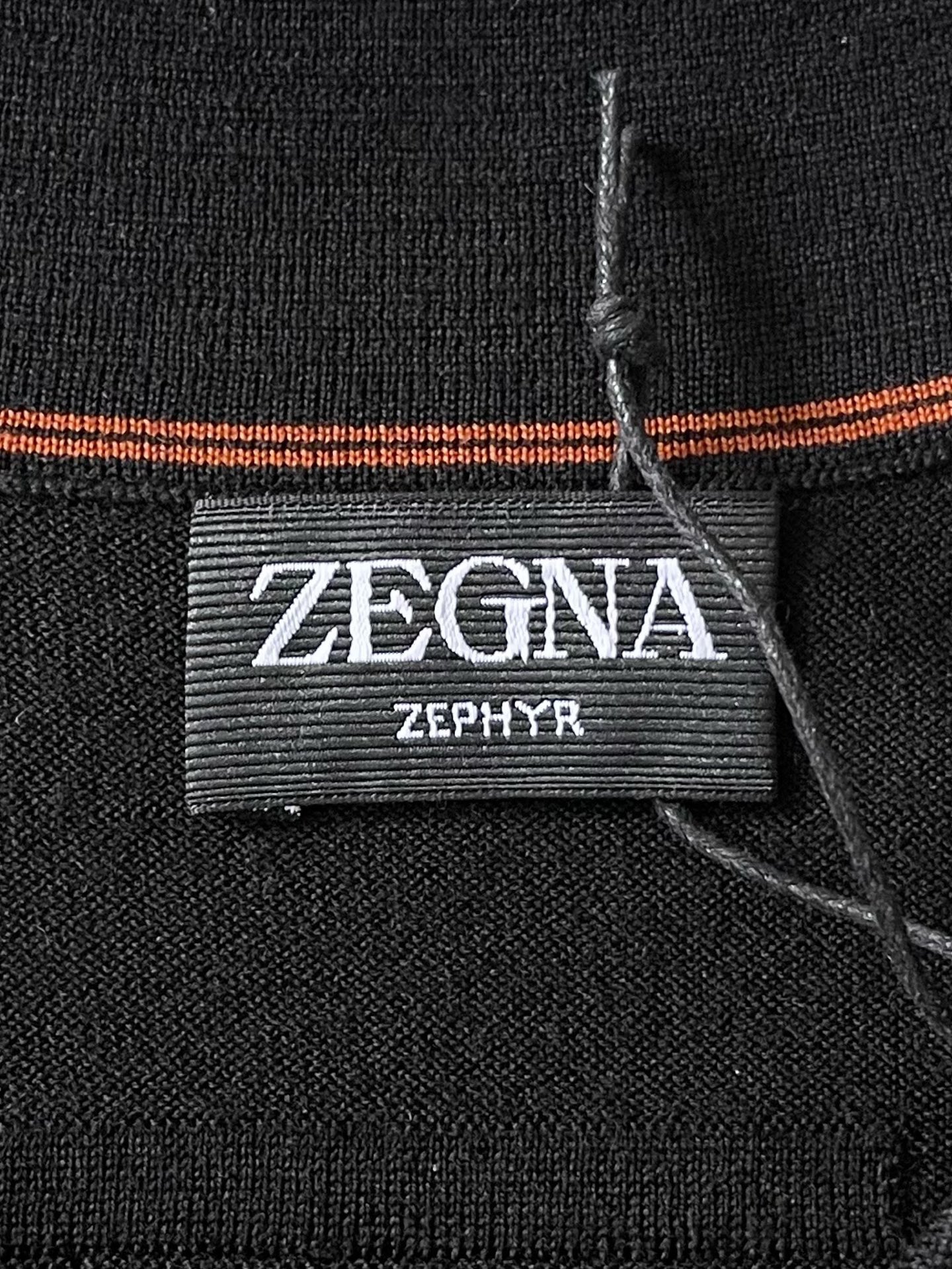  ZEGNA 超细羊毛休闲V领短袖针织Polo衫