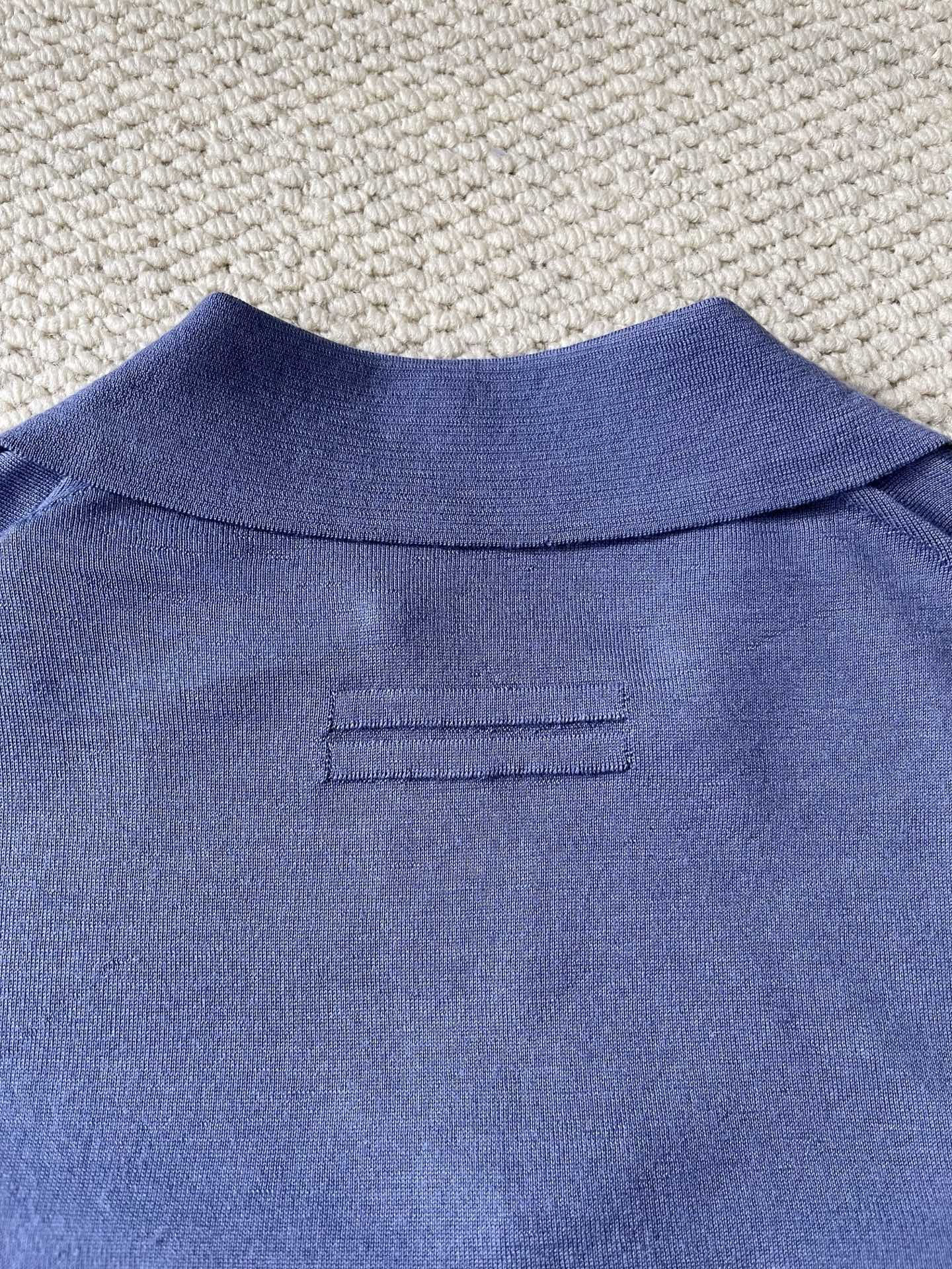  ZEGNA 超细羊毛休闲V领短袖针织Polo衫