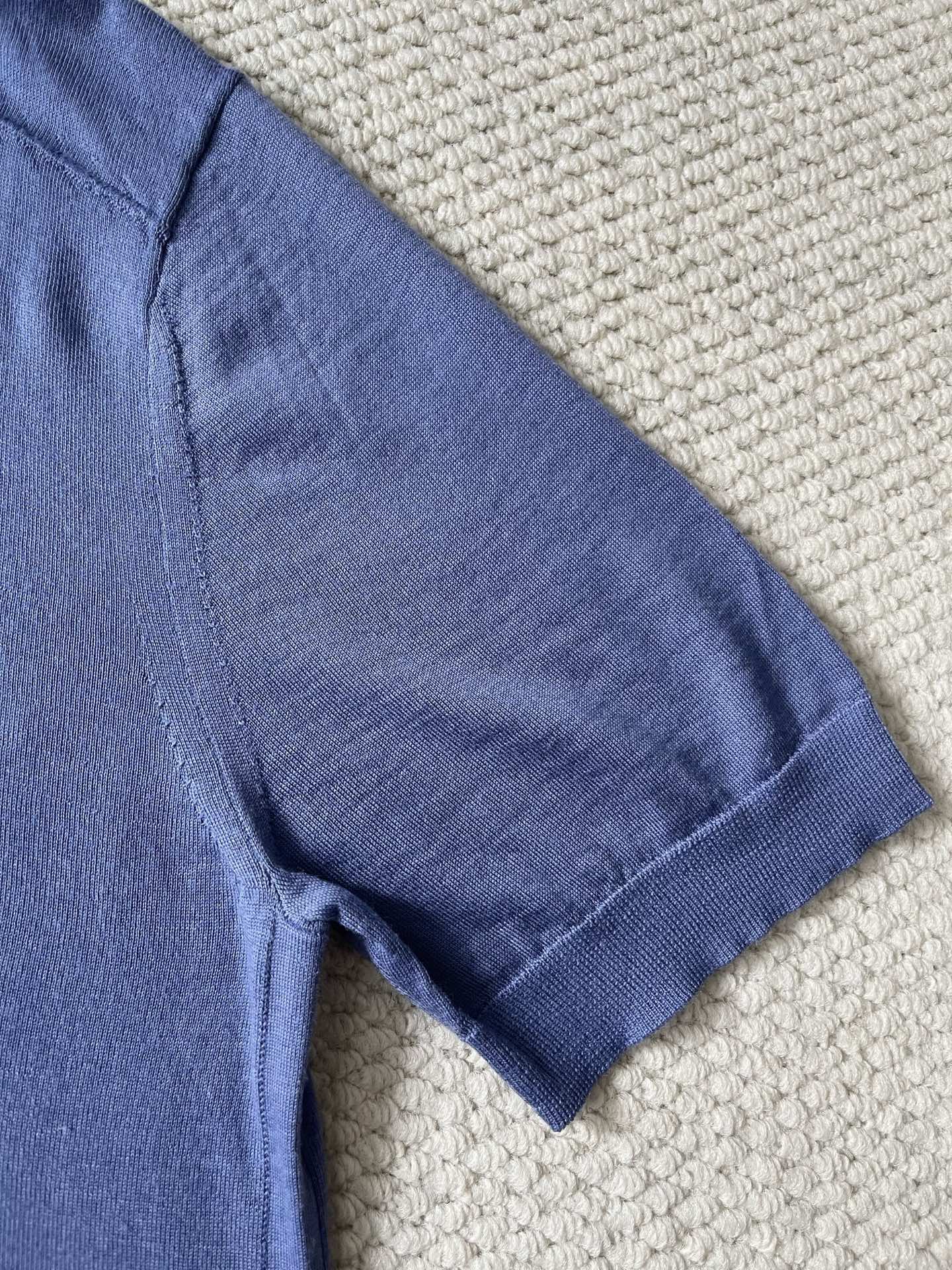  ZEGNA 超细羊毛休闲V领短袖针织Polo衫