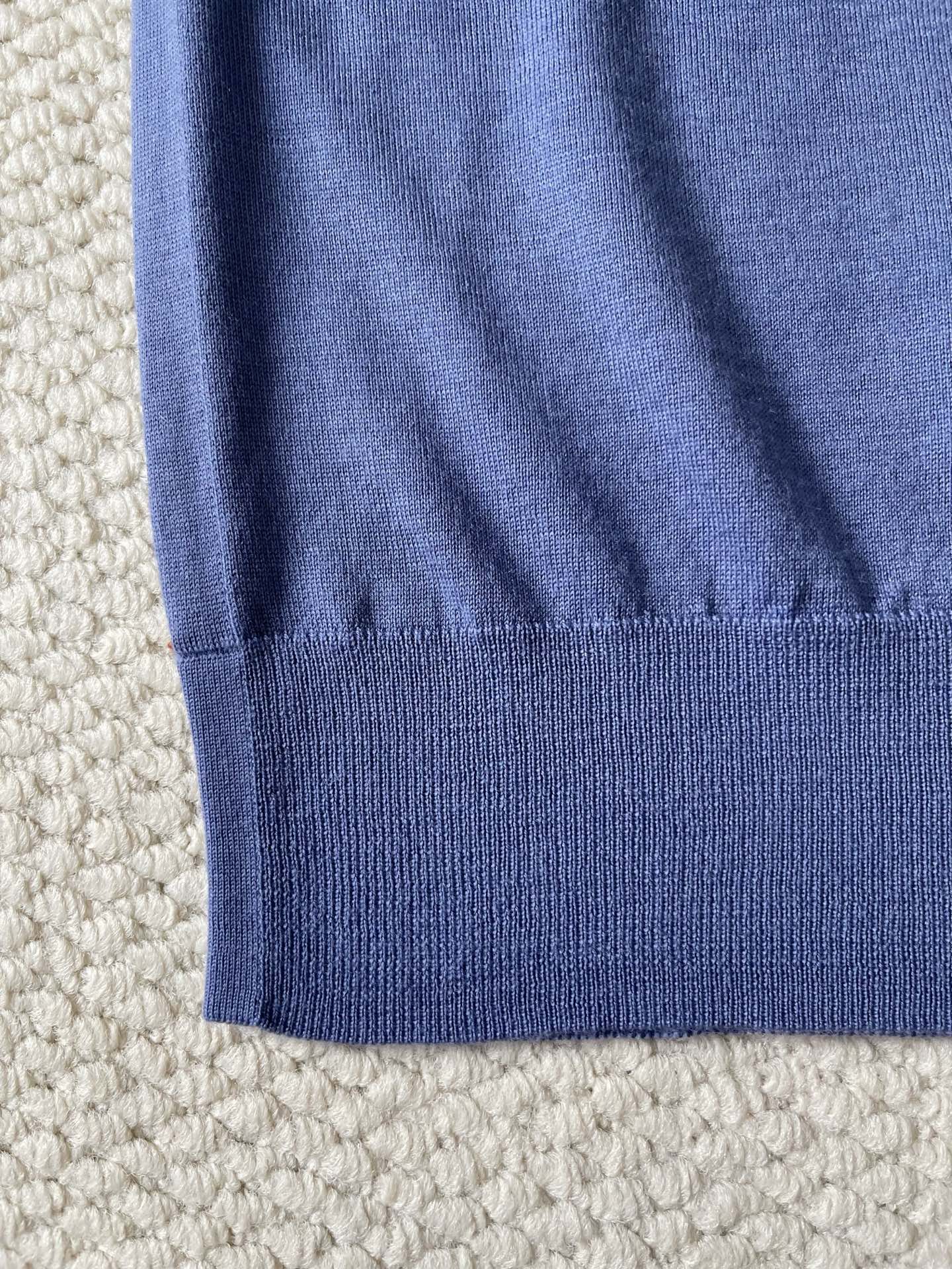  ZEGNA 超细羊毛休闲V领短袖针织Polo衫