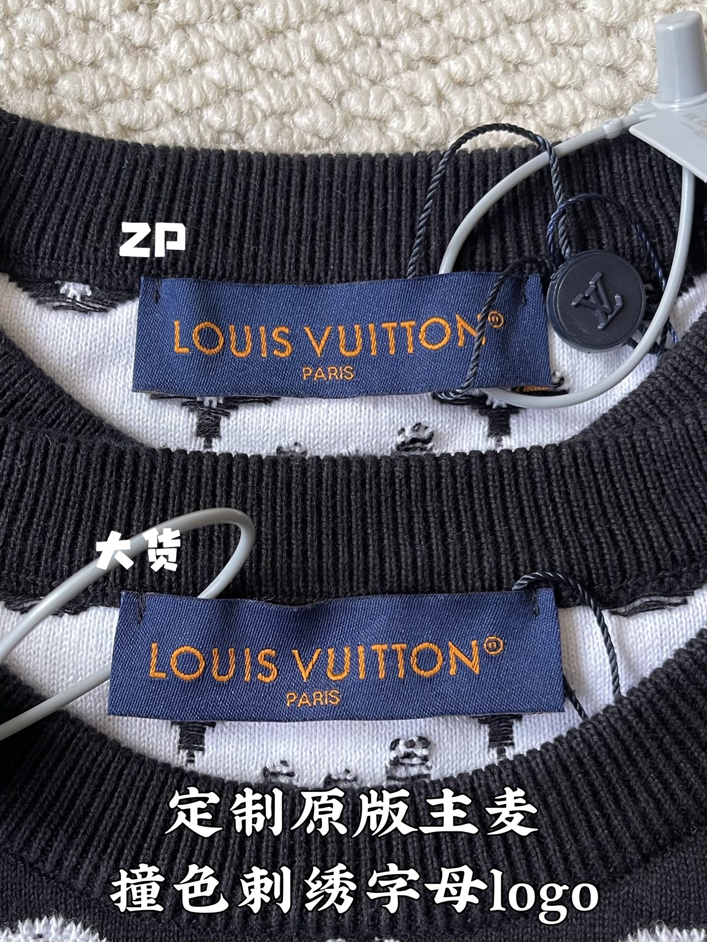 LOUIS VUITTON 渐变Logo棉质圆领衫